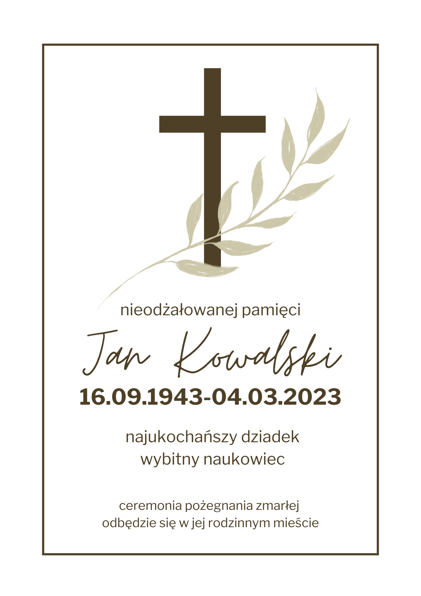 nekrolog jan kowalski